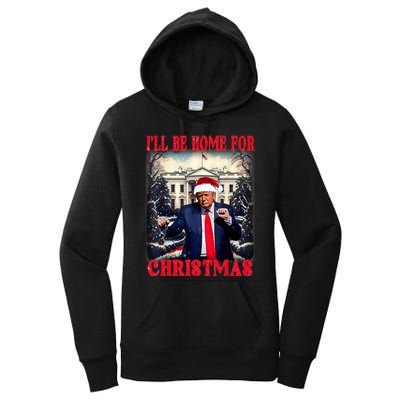 I Ll Be Home For Christmas Trump Women's Pullover Hoodie