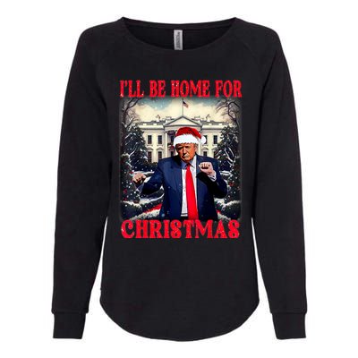 I Ll Be Home For Christmas Trump Womens California Wash Sweatshirt