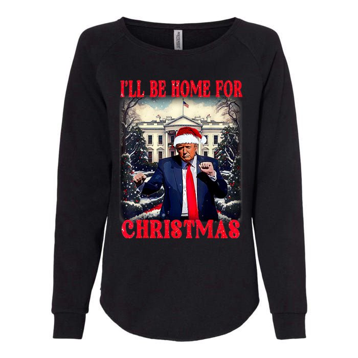 I Ll Be Home For Christmas Trump Womens California Wash Sweatshirt