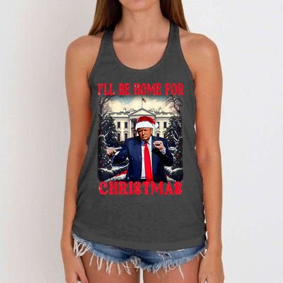 I Ll Be Home For Christmas Trump Women's Knotted Racerback Tank