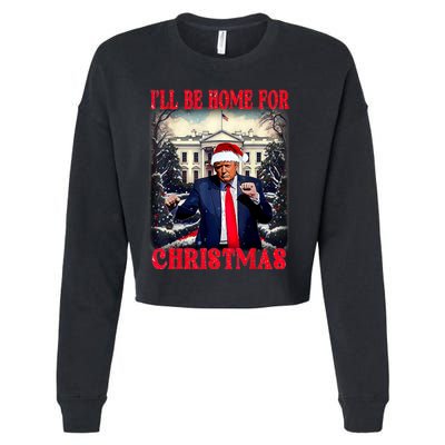 I Ll Be Home For Christmas Trump Cropped Pullover Crew