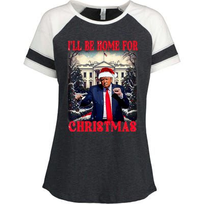 I Ll Be Home For Christmas Trump Enza Ladies Jersey Colorblock Tee