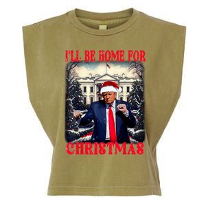 I Ll Be Home For Christmas Trump Garment-Dyed Women's Muscle Tee