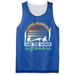 I Love Burpees Design For Aerobic Workout Gift Mesh Reversible Basketball Jersey Tank