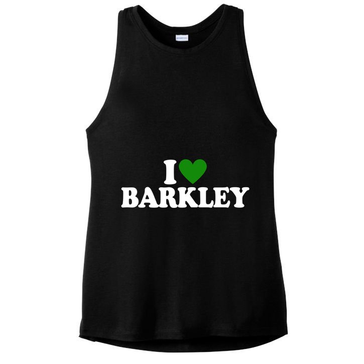 I Love Barkley St Patricks Day I Heart Barkley Ladies PosiCharge Tri-Blend Wicking Tank