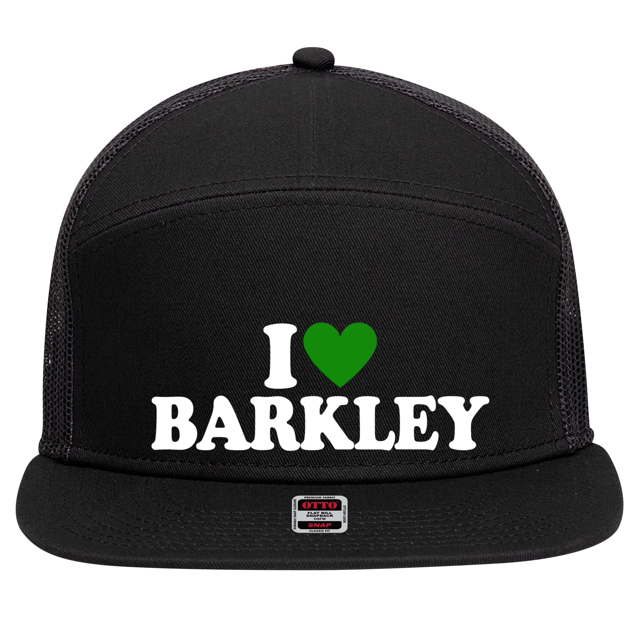 I Love Barkley St Patricks Day I Heart Barkley 7 Panel Mesh Trucker Snapback Hat