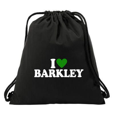 I Love Barkley St Patricks Day I Heart Barkley Drawstring Bag