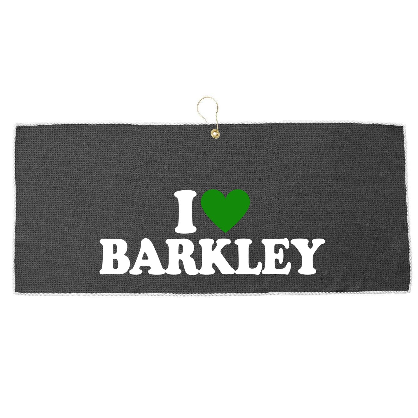 I Love Barkley St Patricks Day I Heart Barkley Large Microfiber Waffle Golf Towel