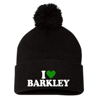 I Love Barkley St Patricks Day I Heart Barkley Pom Pom 12in Knit Beanie