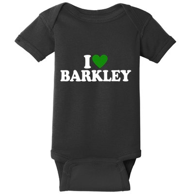 I Love Barkley St Patricks Day I Heart Barkley Baby Bodysuit