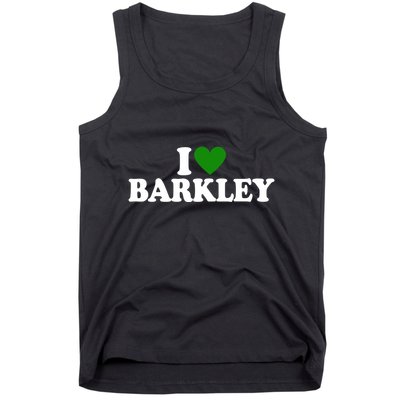 I Love Barkley St Patricks Day I Heart Barkley Tank Top