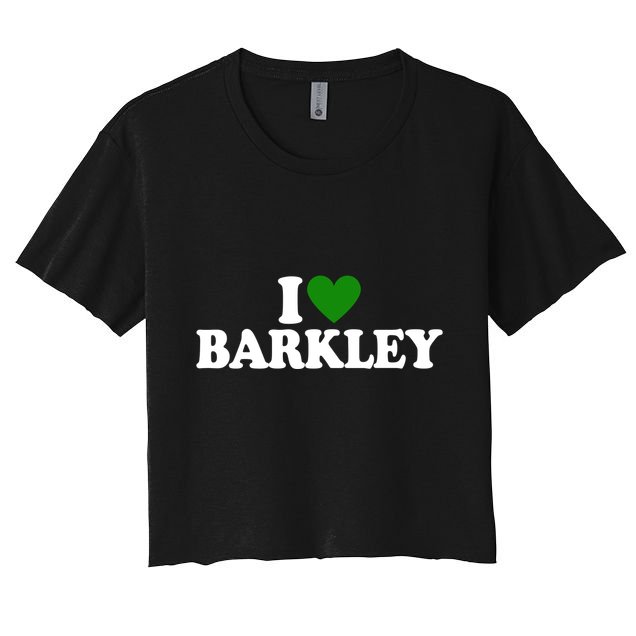 I Love Barkley St Patricks Day I Heart Barkley Crop Top