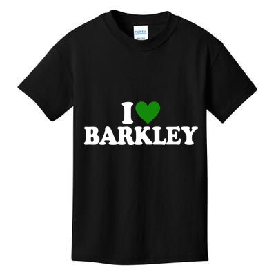 I Love Barkley St Patricks Day I Heart Barkley Kids T-Shirt
