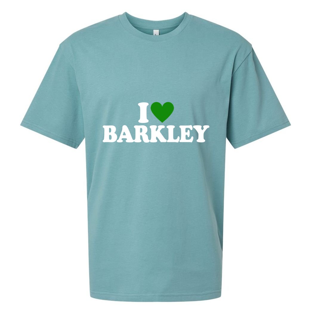 I Love Barkley St Patricks Day I Heart Barkley Sueded Cloud Jersey T-Shirt