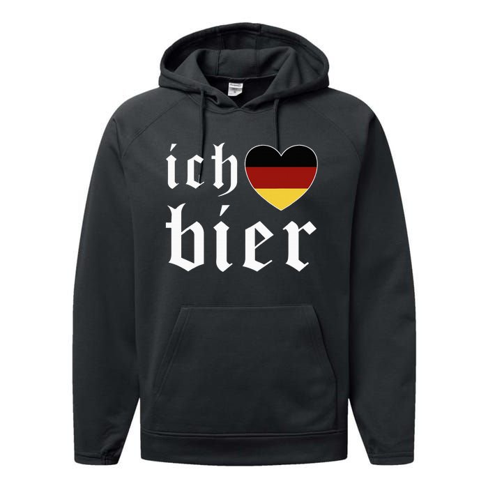 Ich Liebe Bier German Flag Oktoberfest Costume Beer Festival Performance Fleece Hoodie