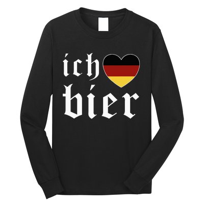 Ich Liebe Bier German Flag Oktoberfest Costume Beer Festival Long Sleeve Shirt