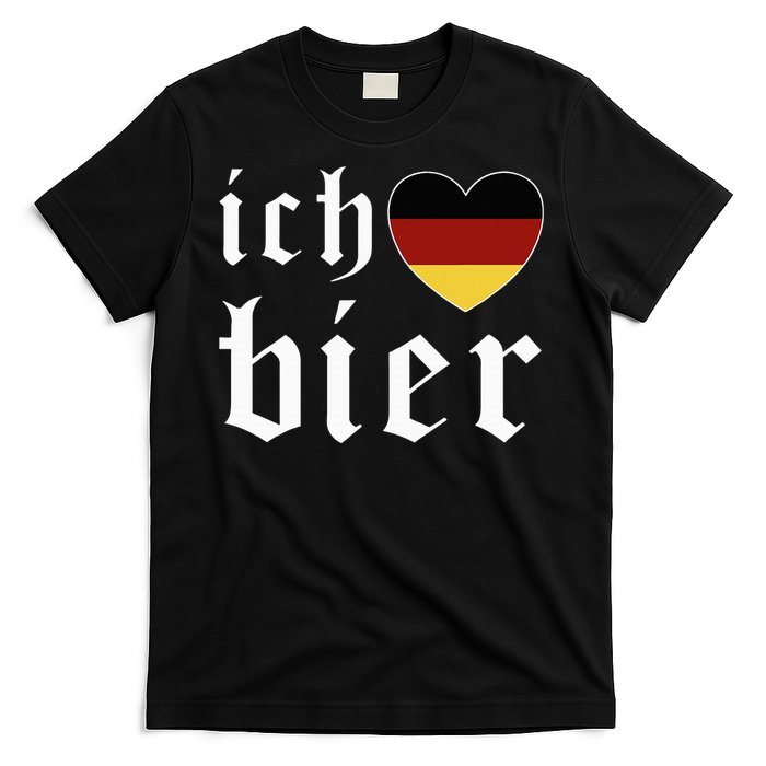 Ich Liebe Bier German Flag Oktoberfest Costume Beer Festival T-Shirt