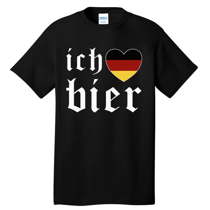 Ich Liebe Bier German Flag Oktoberfest Costume Beer Festival Tall T-Shirt