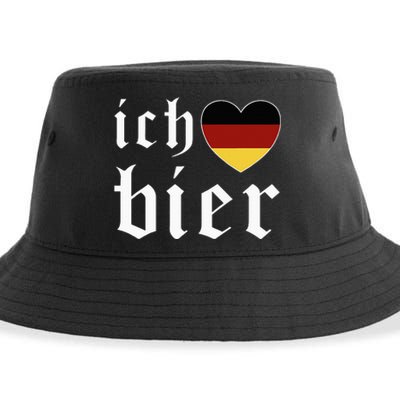 Ich Liebe Bier German Flag Oktoberfest Costume Beer Festival Sustainable Bucket Hat