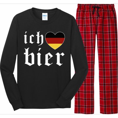 Ich Liebe Bier German Flag Oktoberfest Costume Beer Festival Long Sleeve Pajama Set