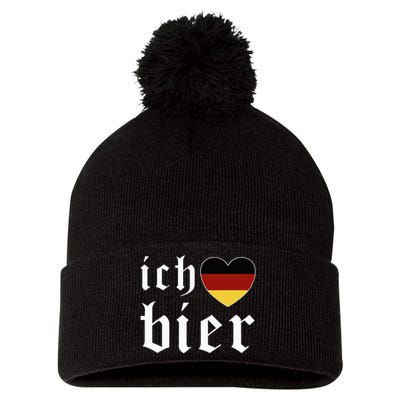 Ich Liebe Bier German Flag Oktoberfest Costume Beer Festival Pom Pom 12in Knit Beanie