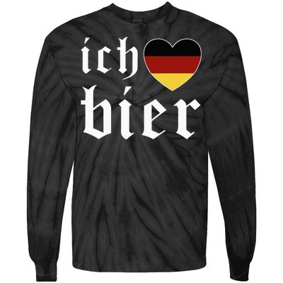 Ich Liebe Bier German Flag Oktoberfest Costume Beer Festival Tie-Dye Long Sleeve Shirt