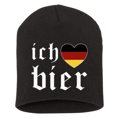 Ich Liebe Bier German Flag Oktoberfest Costume Beer Festival Short Acrylic Beanie