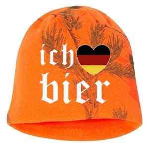 Ich Liebe Bier German Flag Oktoberfest Costume Beer Festival Kati - Camo Knit Beanie