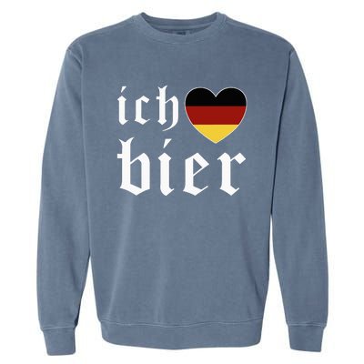 Ich Liebe Bier German Flag Oktoberfest Costume Beer Festival Garment-Dyed Sweatshirt