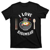 I Love Bibimbap Korean Food Heart Chopsticks T-Shirt