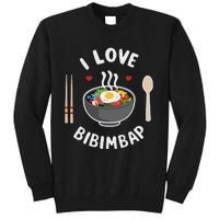 I Love Bibimbap Korean Food Heart Chopsticks Tall Sweatshirt