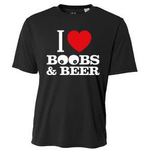 I Love Boobs And Beer Cooling Performance Crew T-Shirt