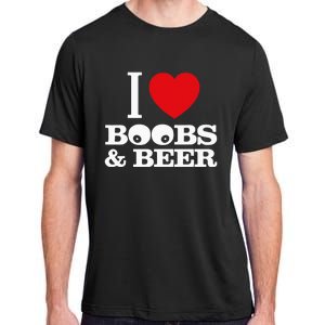 I Love Boobs And Beer Adult ChromaSoft Performance T-Shirt