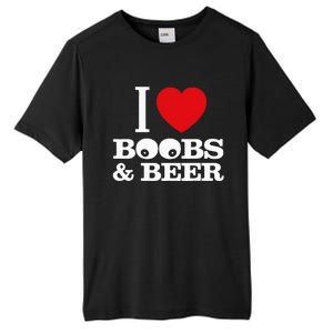 I Love Boobs And Beer Tall Fusion ChromaSoft Performance T-Shirt