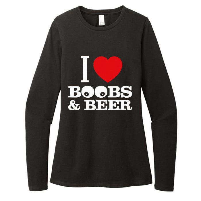 I Love Boobs And Beer Womens CVC Long Sleeve Shirt