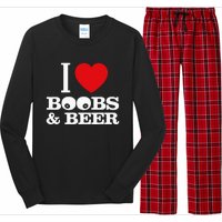 I Love Boobs And Beer Long Sleeve Pajama Set