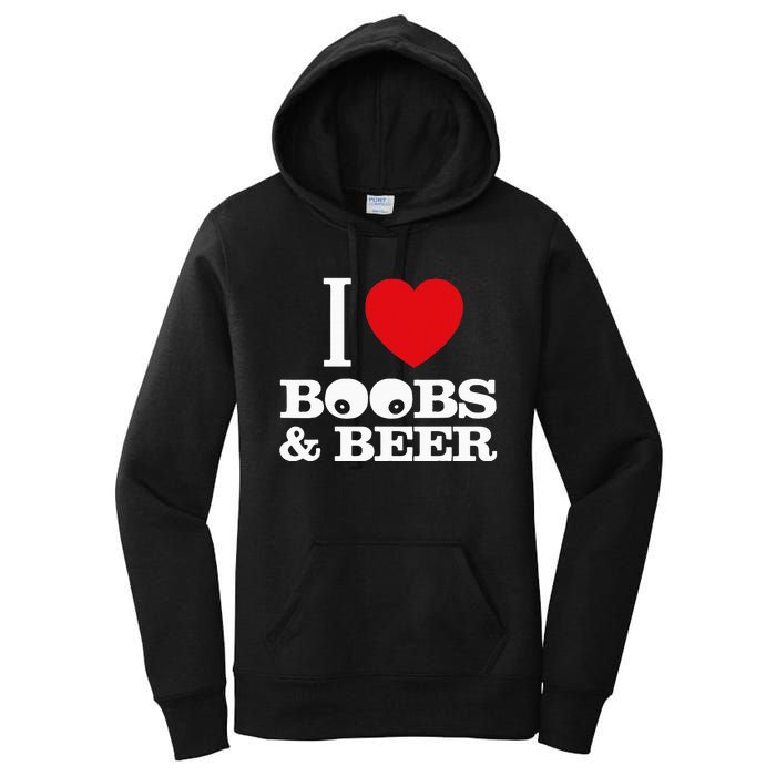 I Love Boobs And Beer Women's Pullover Hoodie