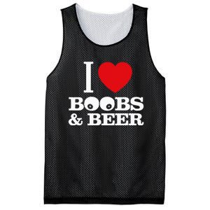 I Love Boobs And Beer Mesh Reversible Basketball Jersey Tank