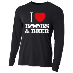 I Love Boobs And Beer Cooling Performance Long Sleeve Crew