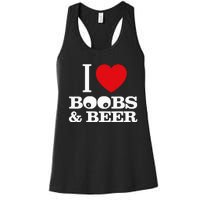 I Love Boobs And Beer Women's Racerback Tank