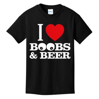 I Love Boobs And Beer Kids T-Shirt