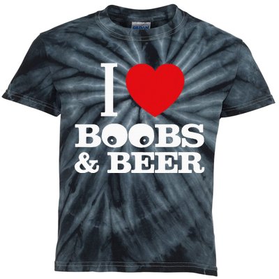 I Love Boobs And Beer Kids Tie-Dye T-Shirt