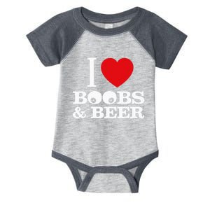 I Love Boobs And Beer Infant Baby Jersey Bodysuit