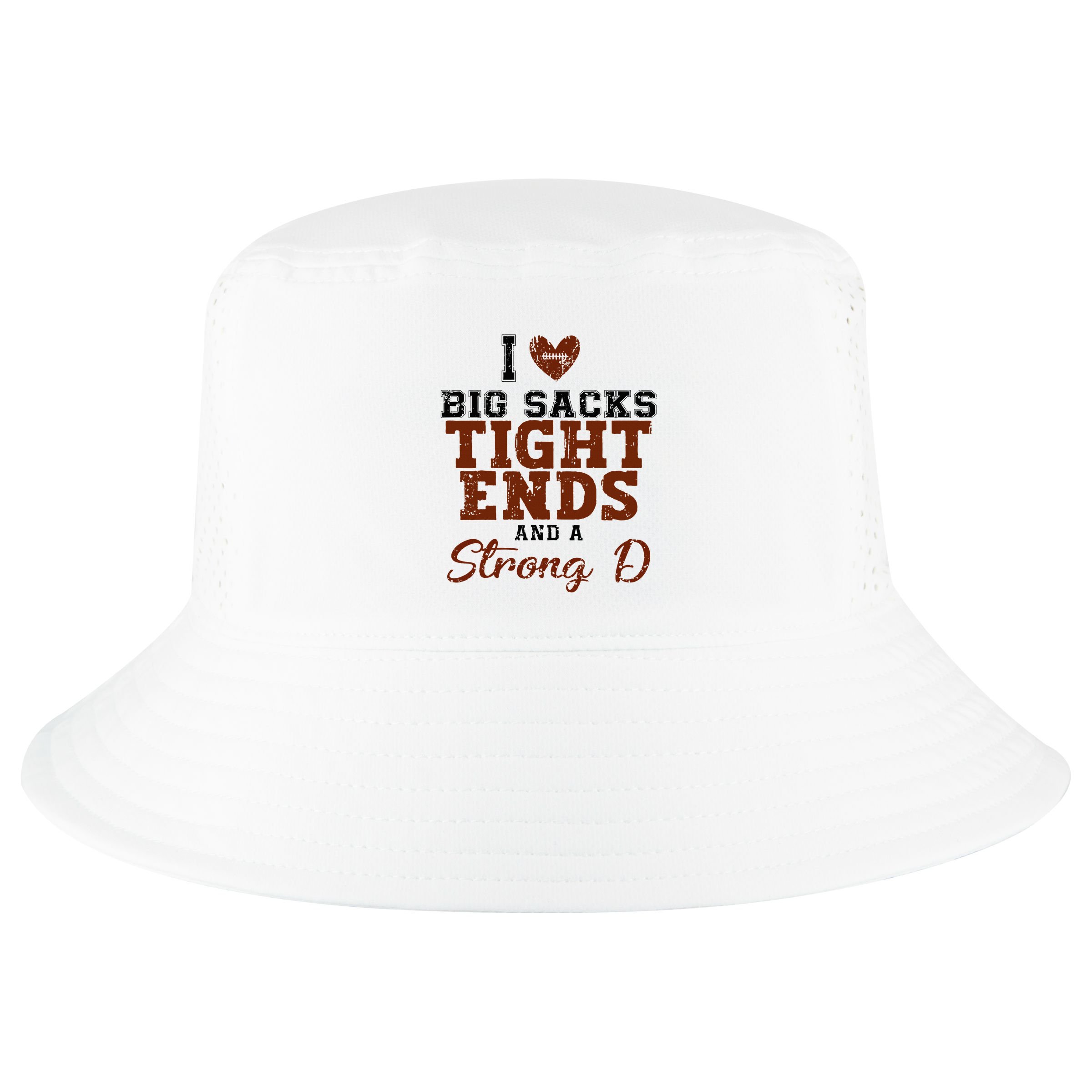 I Love Big Sacks Tight Ends And A Strong D Cool Comfort Performance Bucket Hat