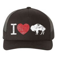 I Love Buffalo Vintage Buffalo With Bison Yupoong Adult 5-Panel Trucker Hat