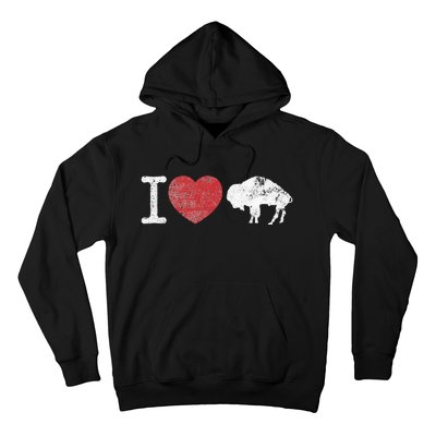 I Love Buffalo Vintage Buffalo With Bison Hoodie