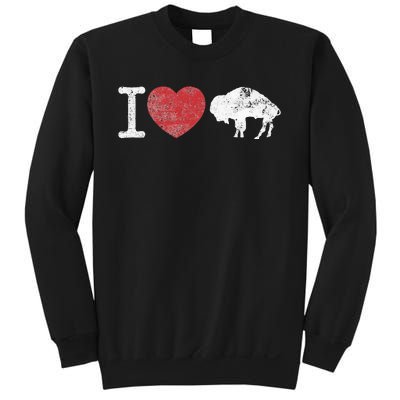 I Love Buffalo Vintage Buffalo With Bison Sweatshirt