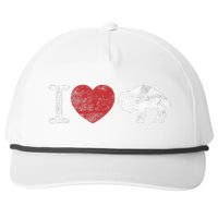 I Love Buffalo Vintage Buffalo With Bison Snapback Five-Panel Rope Hat