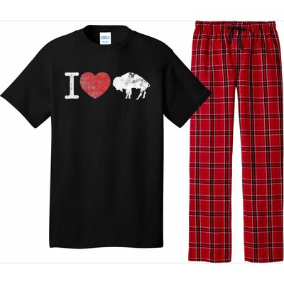 I Love Buffalo Vintage Buffalo With Bison Pajama Set