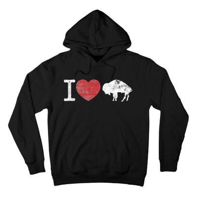 I Love Buffalo Vintage Buffalo With Bison Tall Hoodie